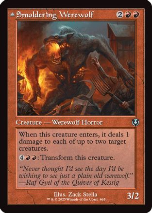 Smoldering Werewolf (Retro Frame) (INR-465) - Innistrad Remastered [Uncommon]