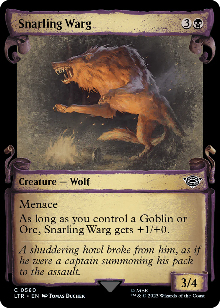 Snarling Warg (LTR-560) - The Lord of the Rings: Tales of Middle-earth: (Showcase) Scroll [Common]