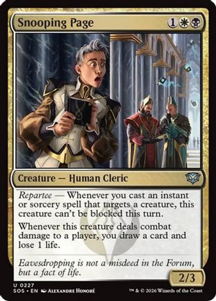 Snooping Page (SOS-227) - Secrets of Strixhaven [Uncommon]