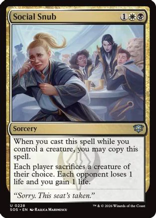 Social Snub (SOS-228) - Secrets of Strixhaven [Uncommon]