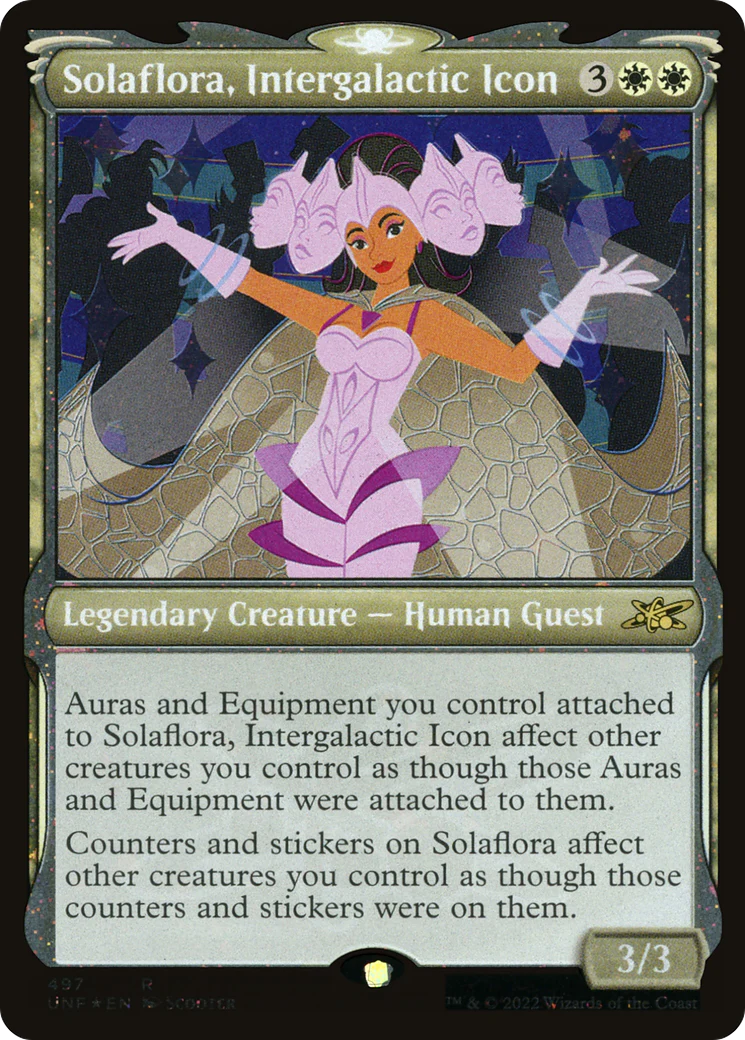 Solaflora, Intergalactic Icon (UNF-497) - Unfinity: (Showcase) Galaxy Foil [Rare]