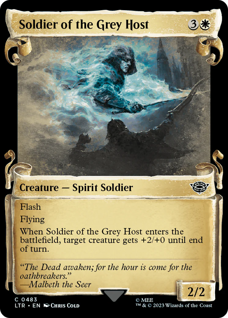 Soldier of the Grey Host (LTR-483) - The Lord of the Rings: Tales of Middle-earth: (Showcase) Scroll [Common]