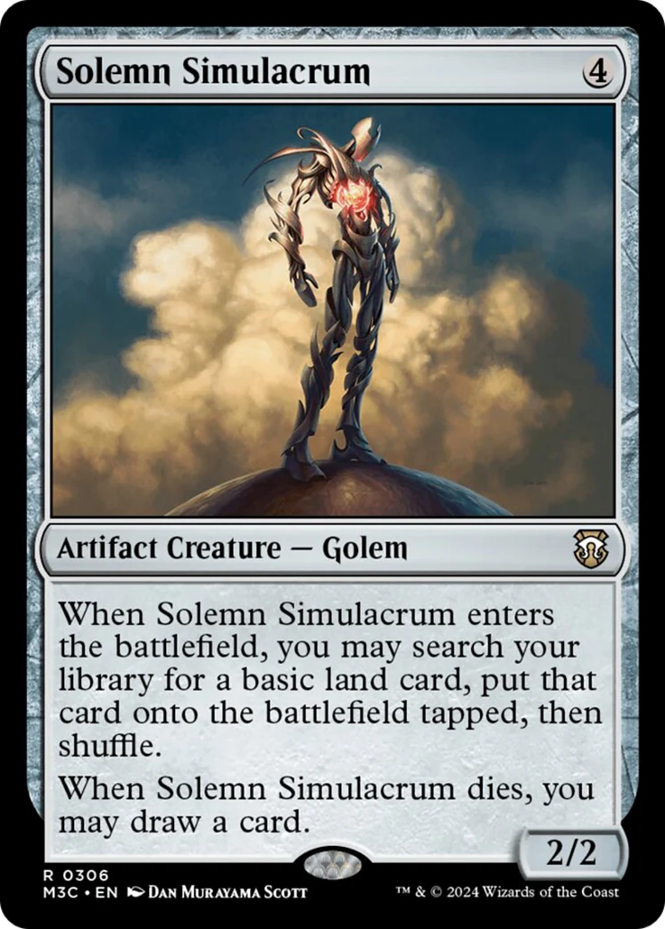 Solemn Simulacrum (M3C-306) - Modern Horizons 3 Commander Foil [Rare]