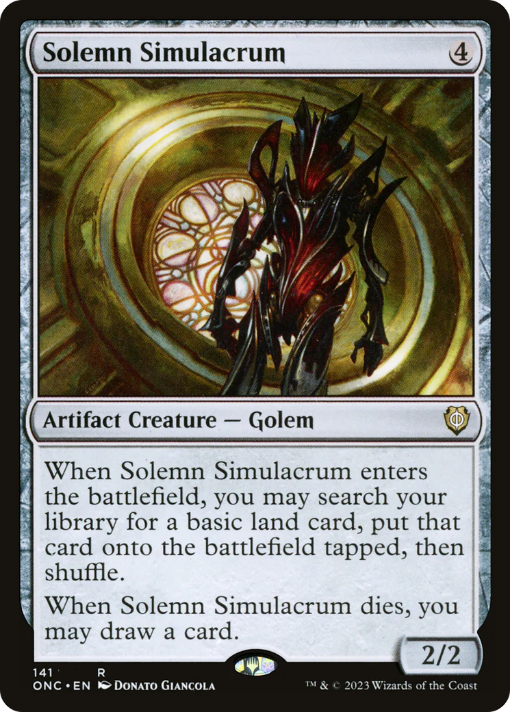 Solemn Simulacrum (ONC-141) - Phyrexia: All Will Be One Commander [Rare]