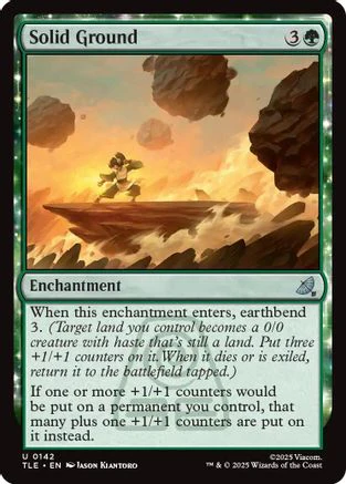 Solid Ground (TLE-142) - Avatar: The Last Airbender: Eternal-Legal Foil [Uncommon]