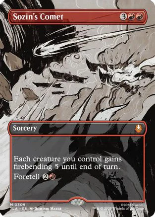 Sozin's Comet (0309) (Borderless) (TLA-309) - Avatar: The Last Airbender Foil [Mythic]