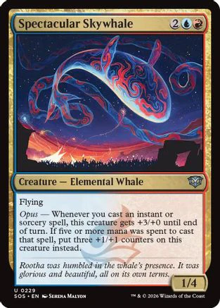 Spectacular Skywhale (SOS-229) - Secrets of Strixhaven [Uncommon]