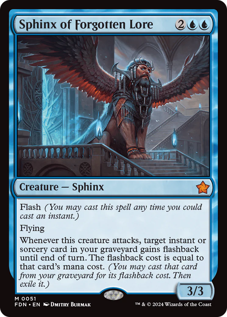 Sphinx of Forgotten Lore (FDN-051) - Foundations Foil [Mythic]
