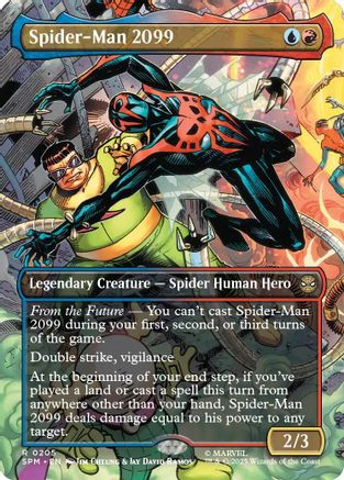Spider-Man 2099 (0205) (Borderless) (SPM-205) - Marvel's Spider-Man Foil [Rare]