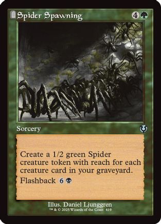 Spider Spawning (Retro Frame) (INR-419) - Innistrad Remastered Foil [Uncommon]