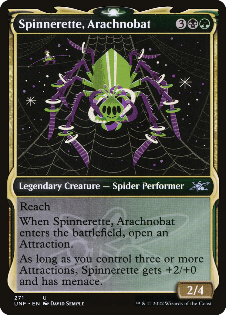 Spinnerette, Arachnobat (UNF-271) - Unfinity: (Showcase) Foil [Uncommon]