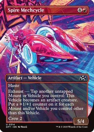 Spire Mechcycle (Borderless) (DFT-314) - Aetherdrift Foil [Uncommon]