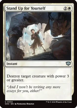 Stand Up for Yourself (SOS-034) - Secrets of Strixhaven Foil [Uncommon]