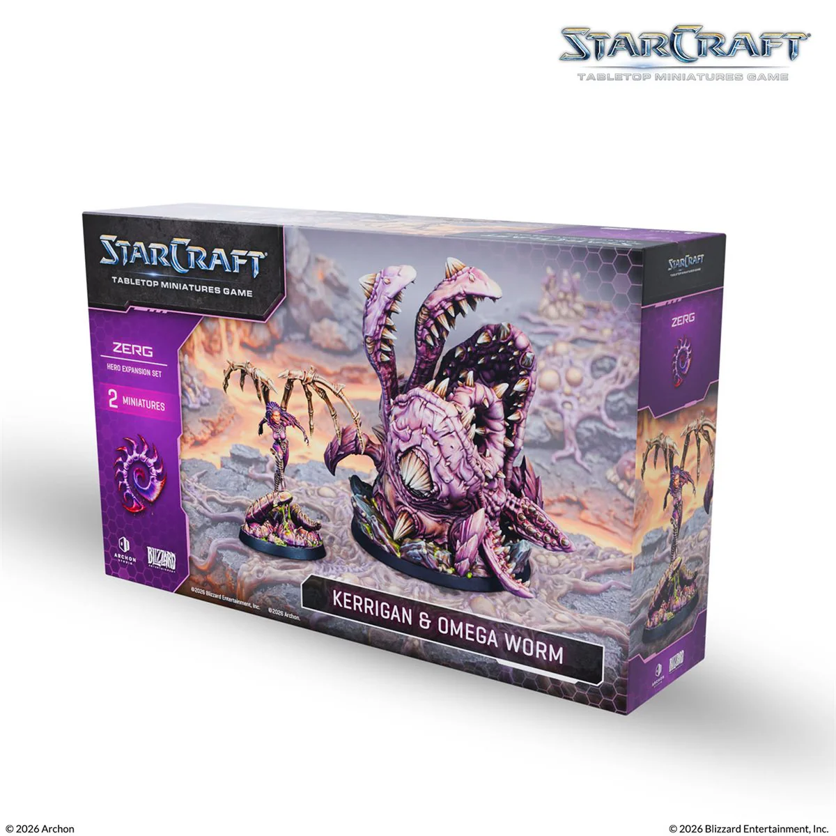 StarCraft: Tabletop Miniatures Game -  Zerg - Kerrigan & Omega Worm Expansion Set *PRE-ORDER*