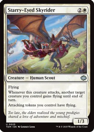 Starry-Eyed Skyrider (TDM-025) - Tarkir: Dragonstorm Foil [Uncommon]