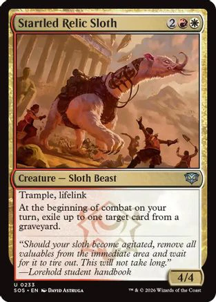 Startled Relic Sloth (SOS-233) - Secrets of Strixhaven [Uncommon]