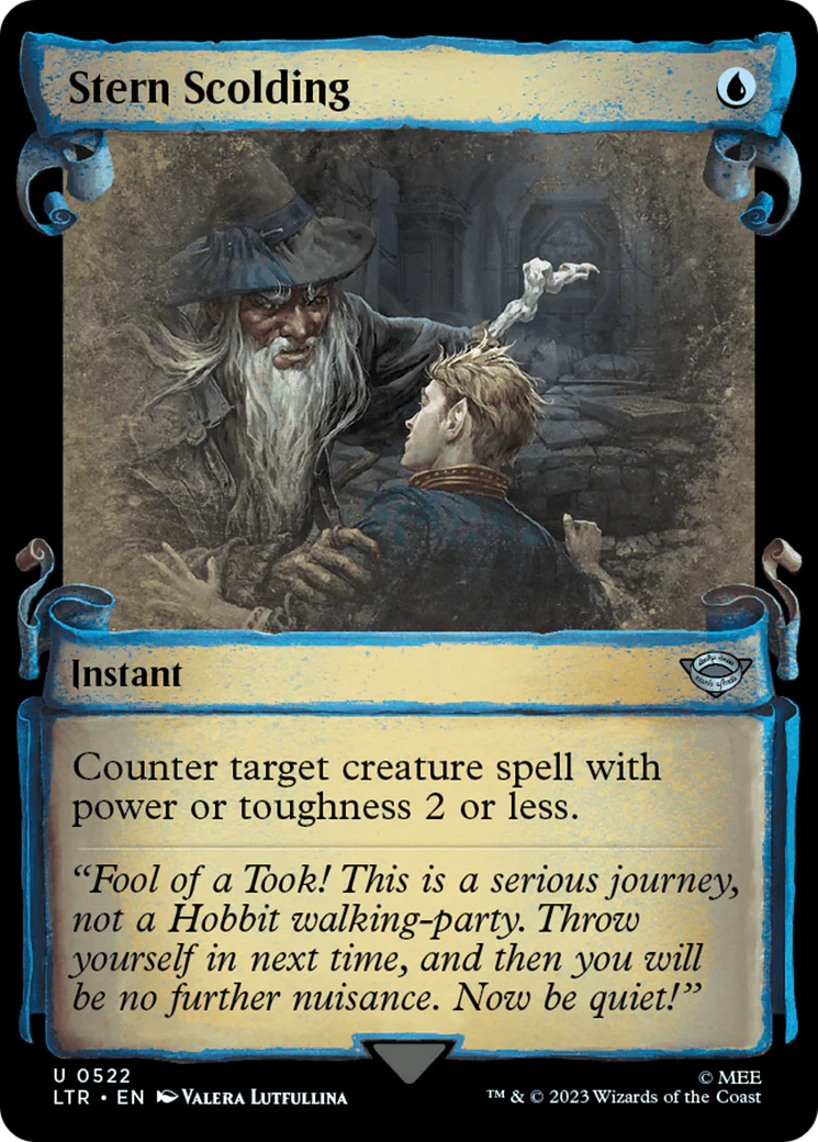 Stern Scolding (LTR-522) - The Lord of the Rings: Tales of Middle-earth: (Showcase) Scroll [Uncommon]