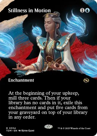 Stillness in Motion (Borderless) (TDM-334) - Tarkir: Dragonstorm [Rare]