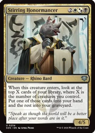 Stirring Honormancer (SOS-234) - Secrets of Strixhaven Foil [Uncommon]