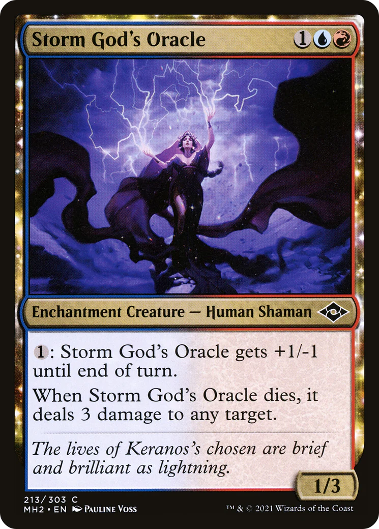 Storm God's Oracle (MH2-213) - Modern Horizons 2: (nyxtouched) [Common]