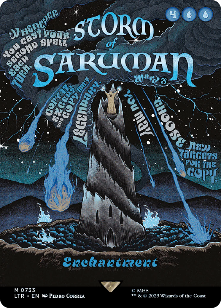 Storm of Saruman (LTR-733) - The Lord of the Rings: Tales of Middle-earth (Borderless) Foil [Mythic]