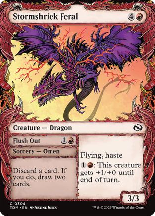 Stormshriek Feral (Showcase) (TDM-304) - Tarkir: Dragonstorm [Common]