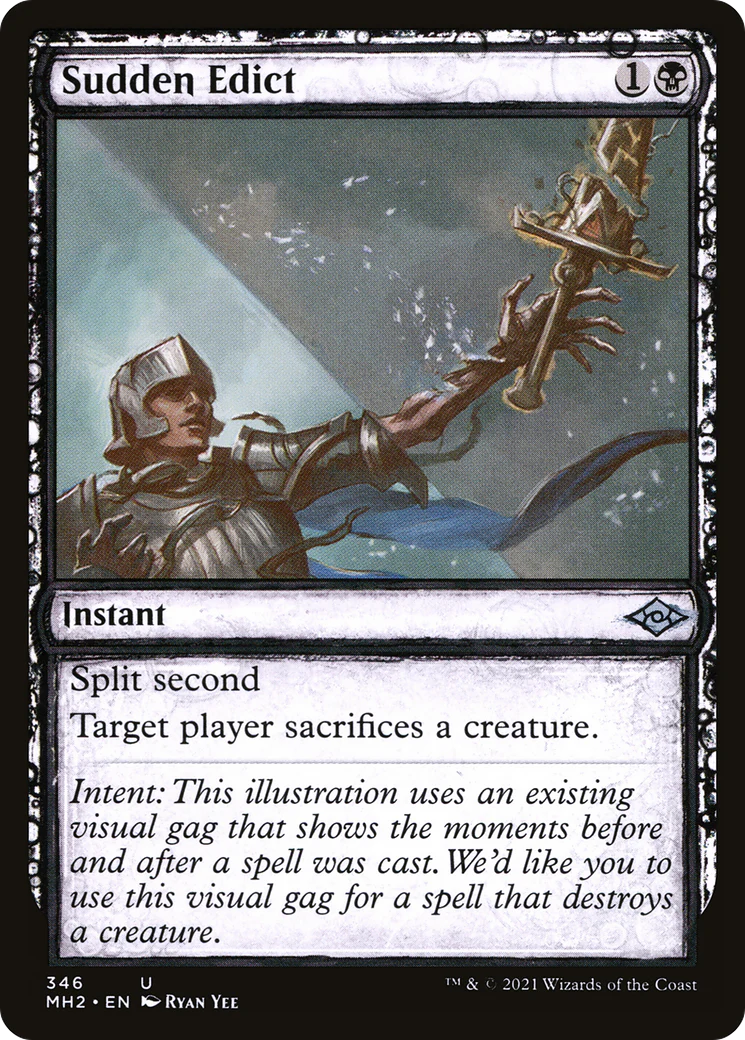 Sudden Edict (MH2-346) - Modern Horizons 2: (Showcase) Foil [Uncommon]