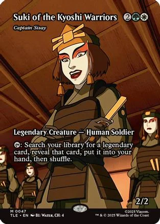 Suki of the Kyoshi Warriors - Captain Sisay (Borderless) (TLE-047) - Avatar: The Last Airbender: Eternal-Legal Foil [Mythic]