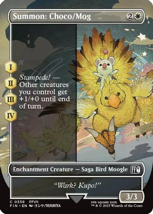 Summon: Choco/Mog (Borderless) (FIN-358) - FINAL FANTASY [Common]