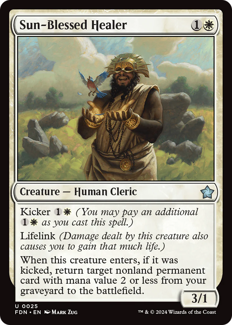 Sun-Blessed Healer (FDN-025) - Foundations [Uncommon]