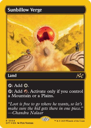 Sunbillow Verge (First-Place Foil) (DFT-504) - Aetherdrift Foil [Rare]