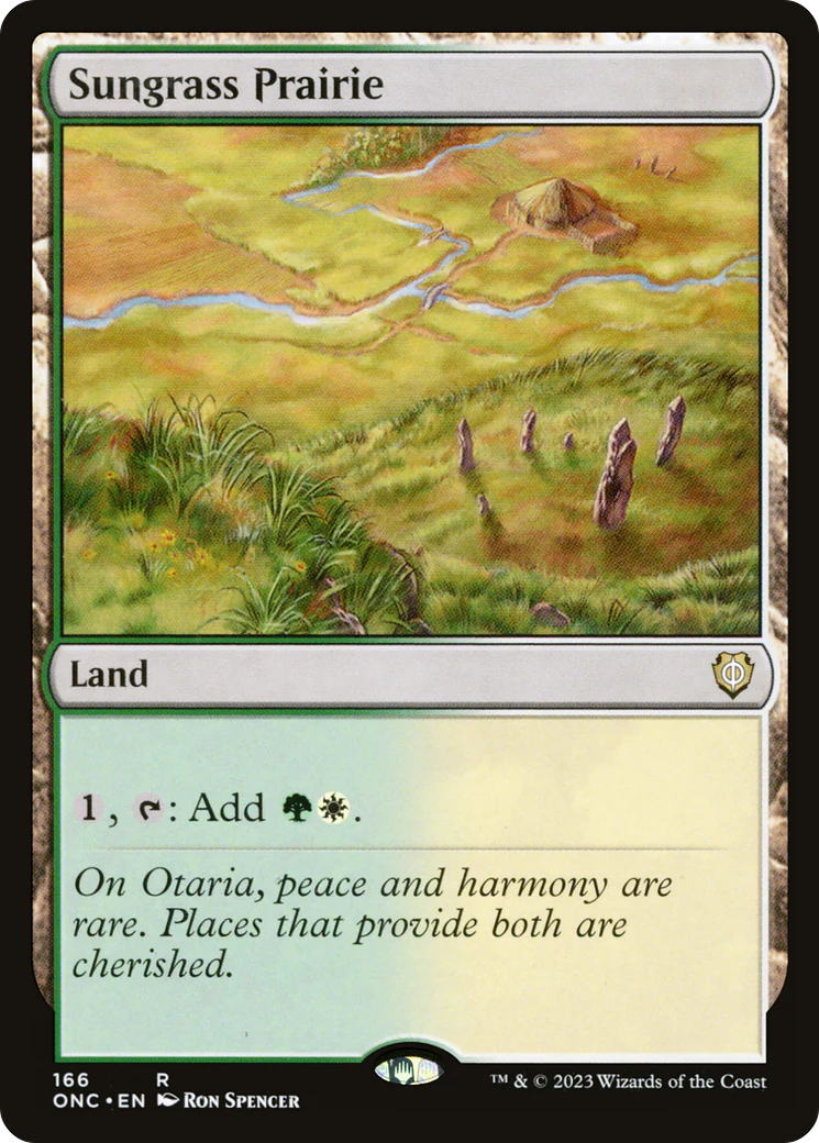 Sungrass Prairie (ONC-166) - Phyrexia: All Will Be One Commander [Rare]