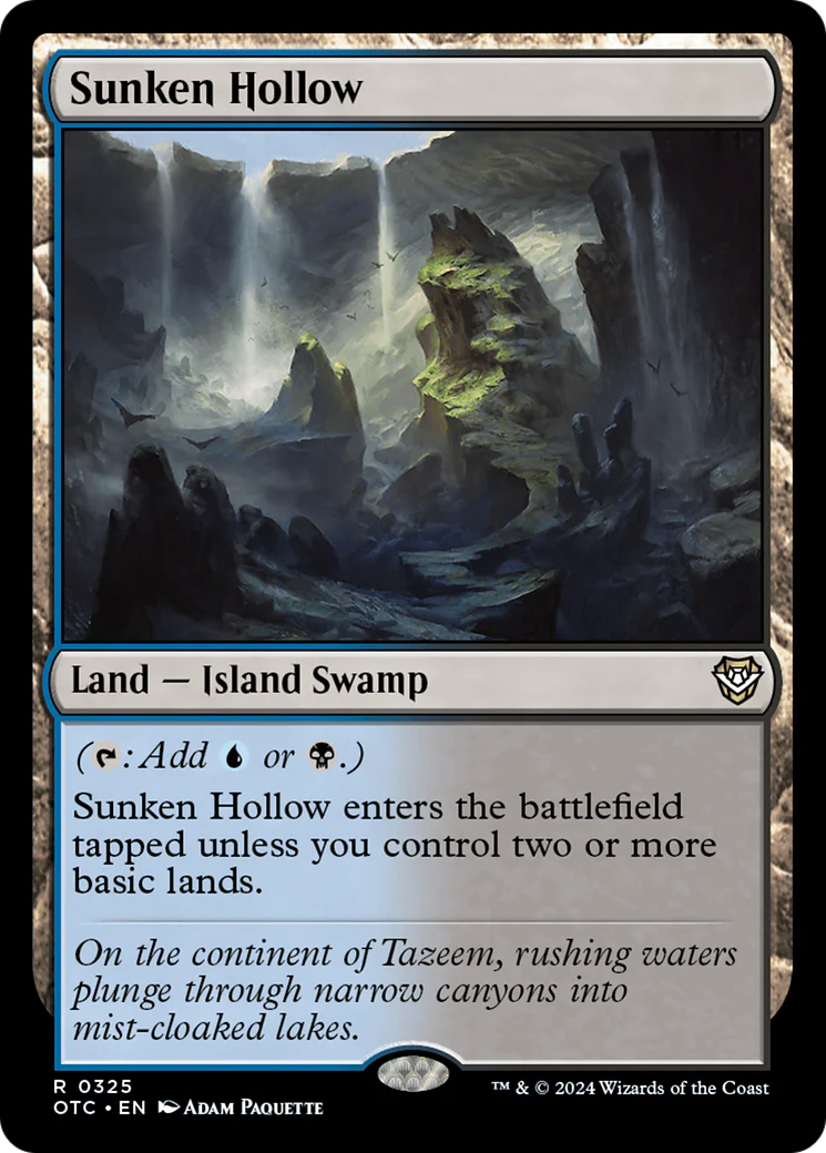 Sunken Hollow (OTC-325) - Outlaws of Thunder Junction Commander [Rare]