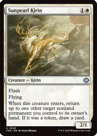 Sunpearl Kirin (TDM-029) - Tarkir: Dragonstorm Foil [Uncommon]