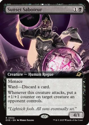 Sunset Saboteur (Extended Art) (EOE-334) - Edge of Eternities Foil [Rare]