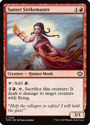 Sunset Strikemaster (TDM-126) - Tarkir: Dragonstorm Foil [Uncommon]