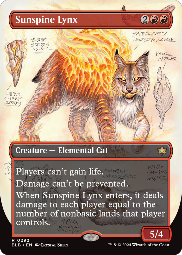 Sunspine Lynx (BLB-292) - Bloomburrow: (Showcase) (Borderless) [Rare]