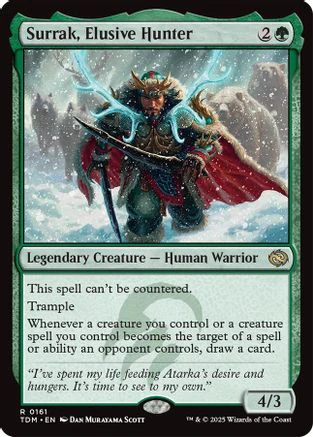 Surrak, Elusive Hunter (TDM-161) - Tarkir: Dragonstorm [Rare]