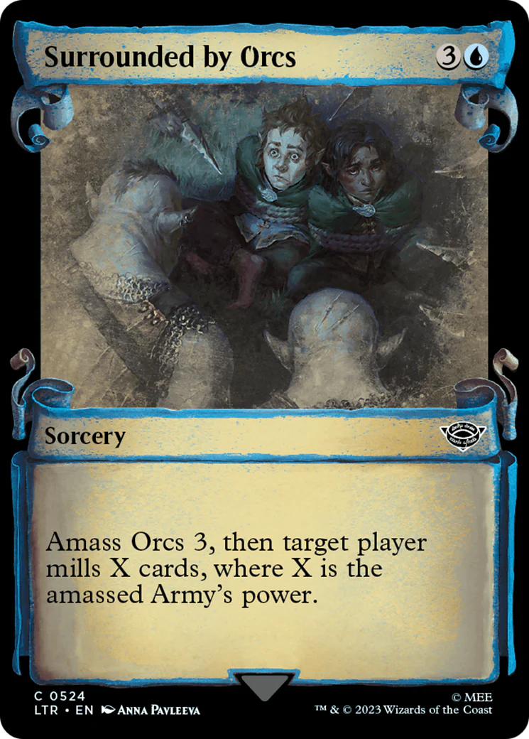 Surrounded by Orcs (LTR-524) - The Lord of the Rings: Tales of Middle-earth: (Showcase) Scroll Foil [Common]