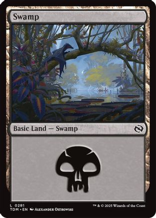Swamp (0281) (TDM-281) - Tarkir: Dragonstorm Foil [Land]