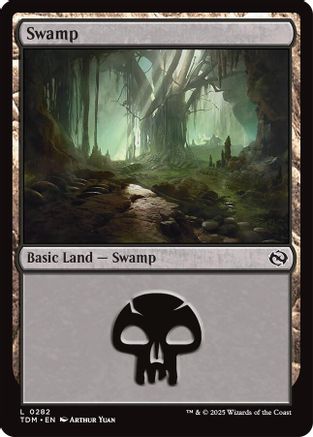 Swamp (0282) (TDM-282) - Tarkir: Dragonstorm Foil [Land]
