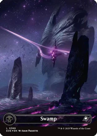 Swamp (0369) (Borderless) (Galaxy Foil) (EOE-369) - Edge of Eternities Foil [Land]