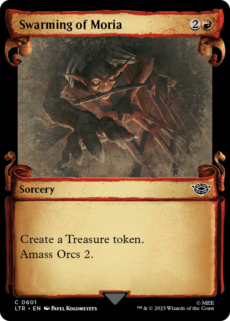 Swarming of Moria (LTR-601) - The Lord of the Rings: Tales of Middle-earth: (Showcase) Scroll Foil [Common]