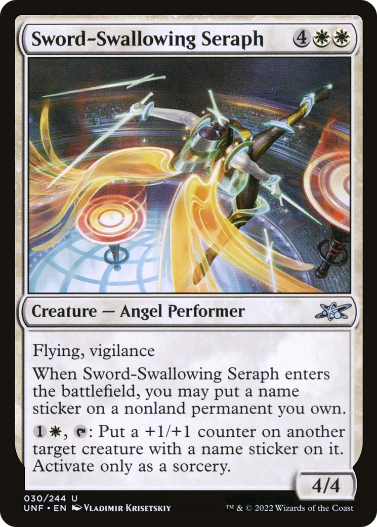 Sword-Swallowing Seraph (UNF-030) - Unfinity [Uncommon]