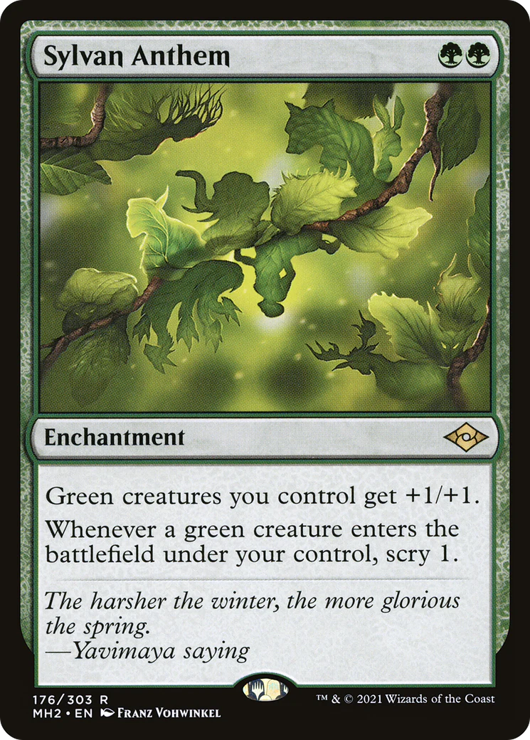 Sylvan Anthem (MH2-176) - Modern Horizons 2 Foil [Rare]