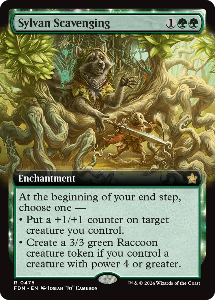 Sylvan Scavenging (FDN-475) - Foundations: (Extended Art) Foil [Rare]