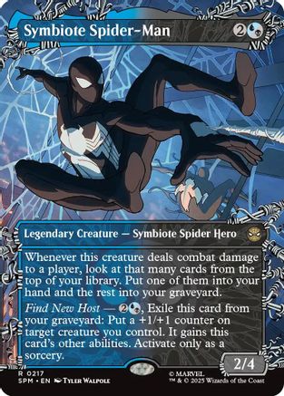 Symbiote Spider-Man (Borderless) (SPM-217) - Marvel's Spider-Man [Rare]