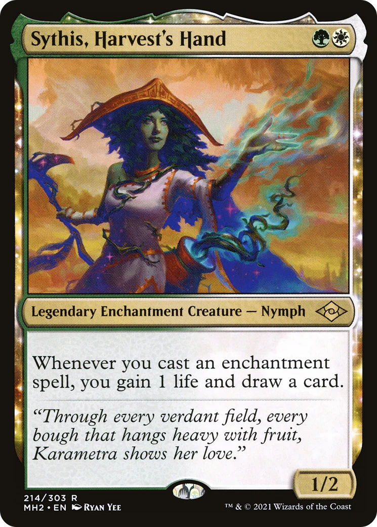 Sythis, Harvest's Hand (MH2-214) - Modern Horizons 2: (nyxtouched) Foil [Rare]