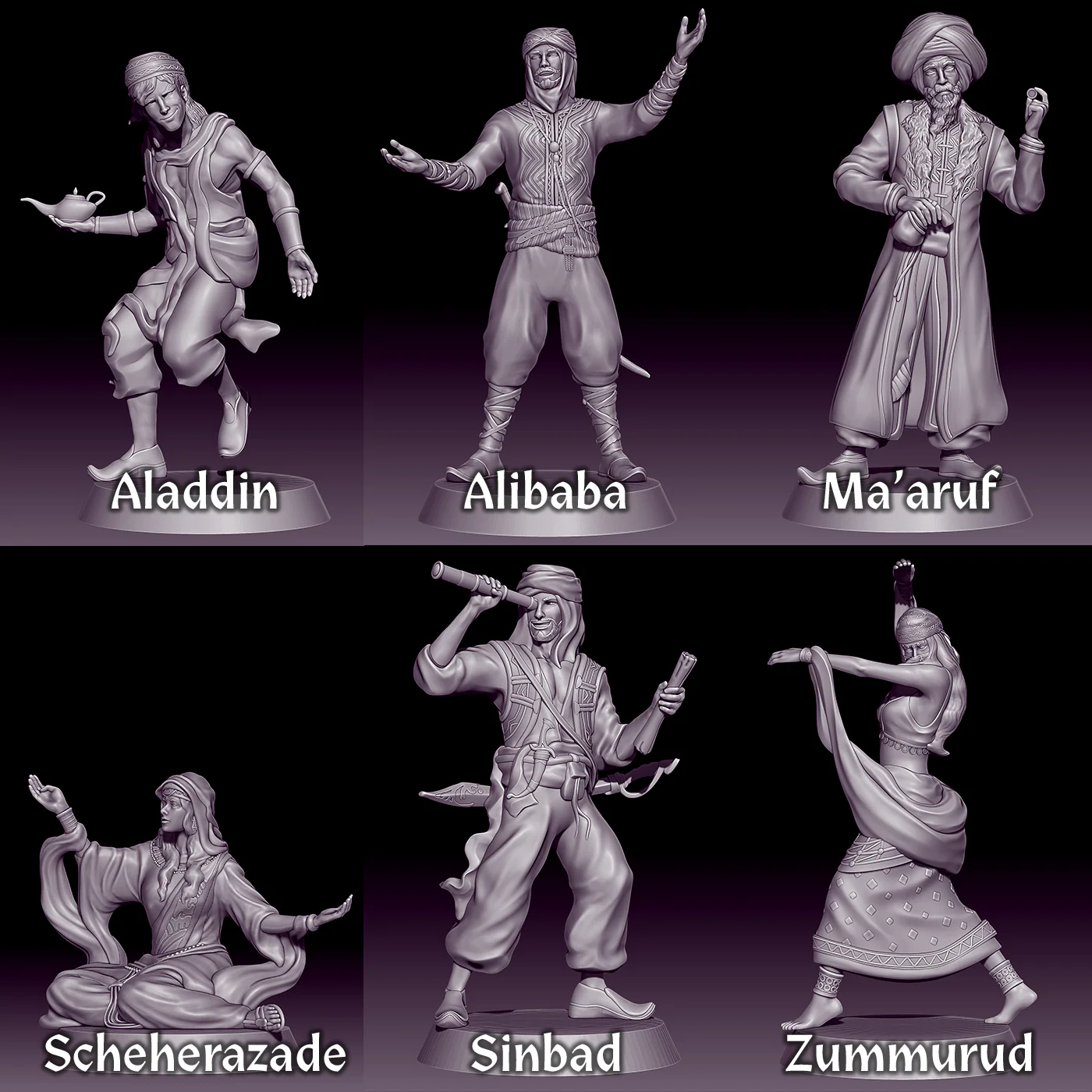 Tales of the Arabian Nights: 40th Anniversary: Character Miniatures