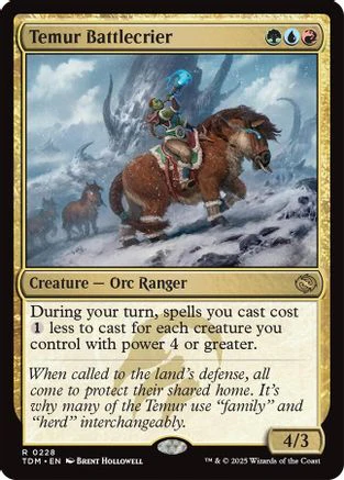 Temur Battlecrier (TDM-228) - Tarkir: Dragonstorm Foil [Rare]